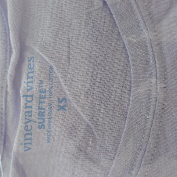 Vineyard Vines Lavender With Stripes T-Shirt Short Sleeve Boxy XS Surftee NWT - Picture 5 of 11
